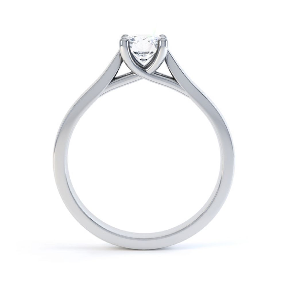 Wedfit Lucida Style Round Solitaire Engagement Ring Side View