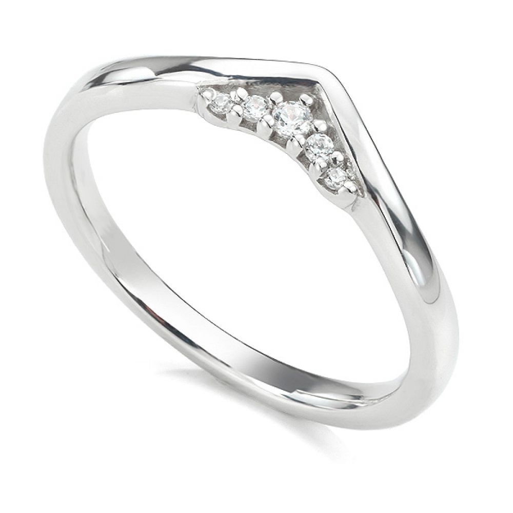 Coronet diamond wedding ring in white gold