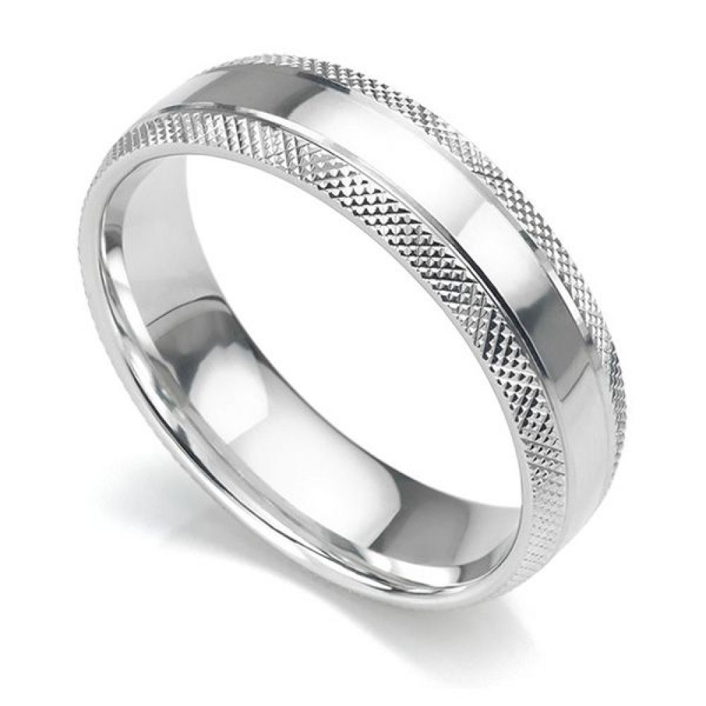 Criss-Cross Patterned Wedding Ring