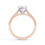 Side View Kama Heart Solitaire Engagement Ring Rose Gold Side View Kama Heart Solitaire Engagement Ring Rose Gold