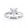 Kama heart shaped solitaire engagement ring white gold top view Kama heart shaped solitaire engagement ring white gold top view