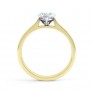 Angel heart shaped solitaire engagement ring yellow gold side view Angel heart shaped solitaire engagement ring yellow gold side view