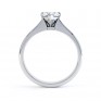 Aphrodite Heart Shaped Diamond Solitaire Engagement Ring White Gold Side View Aphrodite Heart Shaped Diamond Solitaire Engagement Ring White Gold Side View