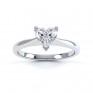 Aphrodite Heart Shaped Diamond Solitaire Engagement Ring White Gold Top View Aphrodite Heart Shaped Diamond Solitaire Engagement Ring White Gold Top View