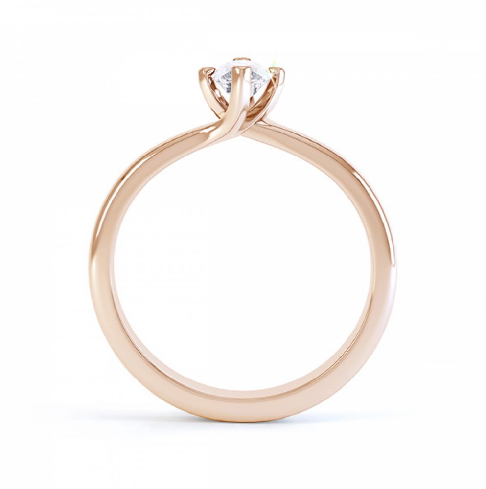 Venice twist marquise solitaire engagement ring side view rose gold Venice twist marquise solitaire engagement ring side view rose gold