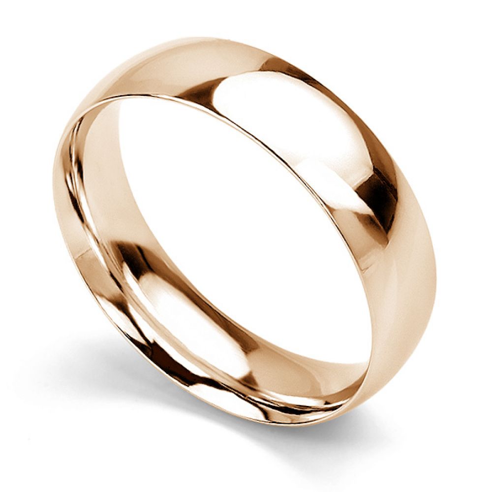 Traditional Court Wedding Ring Medium Weight Rose Gold Traditional Court Wedding Ring Medium Weight Rose Gold