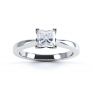 May, princess cut diamond solitaire - Top Josephine May, princess cut diamond solitaire - Top stone heart shaped diamond engagement ring top view white gold