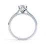 Diamond Accent 4 Claw Solitaire Engagement Ring Side View In White Gold Diamond Accent 4 Claw Solitaire Engagement Ring Side View In White Gold
