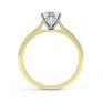 Diamond Accent 4 Claw Solitaire Engagement Ring Side View In Yellow Gold Diamond Accent 4 Claw Solitaire Engagement Ring Side View In Yellow Gold