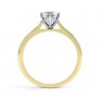 Diamond Accent 4 Claw Solitaire Engagement Ring Side View In Yellow Gold Diamond Accent 4 Claw Solitaire Engagement Ring Side View In Yellow Gold
