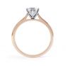 Diamond Accent 4 Claw Solitaire Engagement Ring Side View In Rose Gold Diamond Accent 4 Claw Solitaire Engagement Ring Side View In Rose Gold