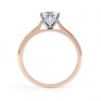 Diamond Accent 4 Claw Solitaire Engagement Ring Side View In Rose Gold Diamond Accent 4 Claw Solitaire Engagement Ring Side View In Rose Gold