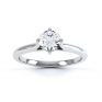 Diamond Accent 4 Claw Solitaire Engagement Ring Front View White Gold Diamond Accent 4 Claw Solitaire Engagement Ring Front View White Gold