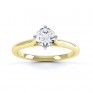 Diamond Accent 4 Claw Solitaire Engagement Ring Front View Yellow Gold Diamond Accent 4 Claw Solitaire Engagement Ring Front View Yellow Gold