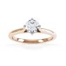 Diamond Accent 4 Claw Solitaire Engagement Ring Front View Rose Gold Diamond Accent 4 Claw Solitaire Engagement Ring Front View Rose Gold