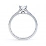 Slim Shoulder 4 Claw Princess Diamond Engagement Ring Side View Slim Shoulder 4 Claw Princess Diamond Engagement Ring Side View