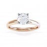 Harmony modern four claw diamond solitaire engagement ring top view rose gold Harmony modern four claw diamond solitaire engagement ring top view rose gold