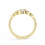 Diamond bubble ring side view yellow gold Diamond bubble ring side view yellow gold