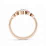 Diamond bubble ring side view rose gold Diamond bubble ring side view yellow gold