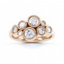 Diamond bubble ring top view rose gold Diamond bubble ring top view rose gold