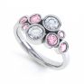 Pink sapphire and diamond bubble ring white gold Pink sapphire and diamond bubble ring white gold