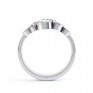 Pink sapphire and diamond bubble ring white gold side view Pink sapphire and diamond bubble ring white gold side view