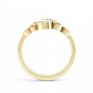 Pink sapphire and diamond bubble ring yellow gold side view Pink sapphire and diamond bubble ring yellow gold side view