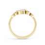 Pink sapphire and diamond bubble ring yellow gold side view Pink sapphire and diamond bubble ring yellow gold side view