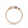 Pink sapphire and diamond bubble ring rose gold side view Pink sapphire and diamond bubble ring rose gold side view