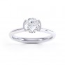 Fluted Part Engagement Ring with High Setting Front View Fluted Part Engagement Ring with High Setting Front View