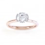 Fluted Part Engagement Ring with High Setting Front View In Rose Gold Fluted Part Engagement Ring with High Setting Front View In Rose Gold