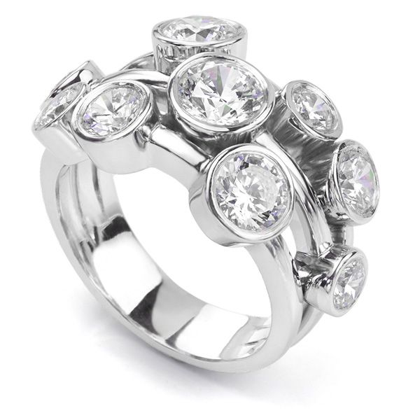 Carnegie 3 Carat Diamond Bubble Ring Main Image