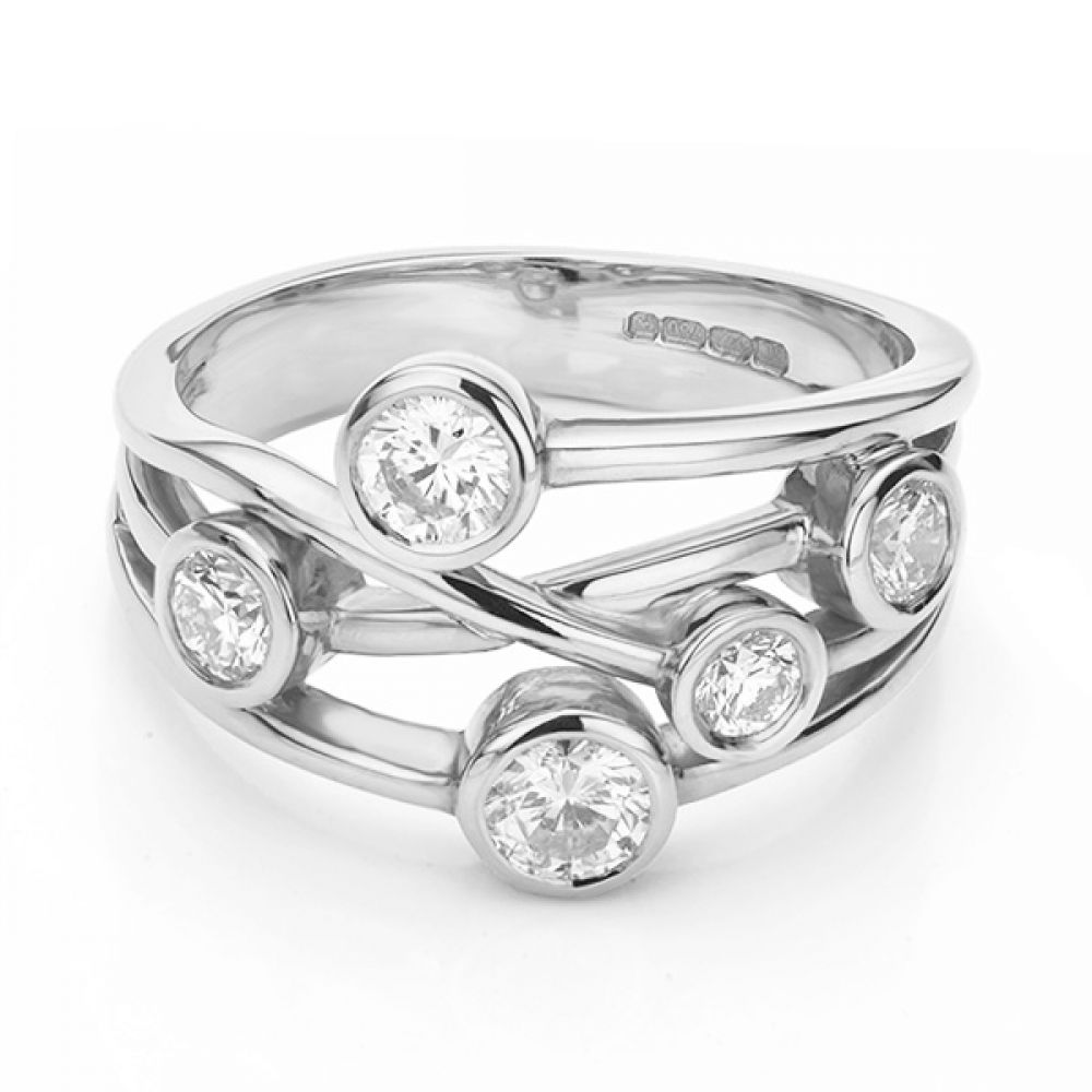 The Anniversary Ring - Bubble Ring Yellow Gold Front View The Anniversary Ring - Bubble Ring Yellow Gold Front View