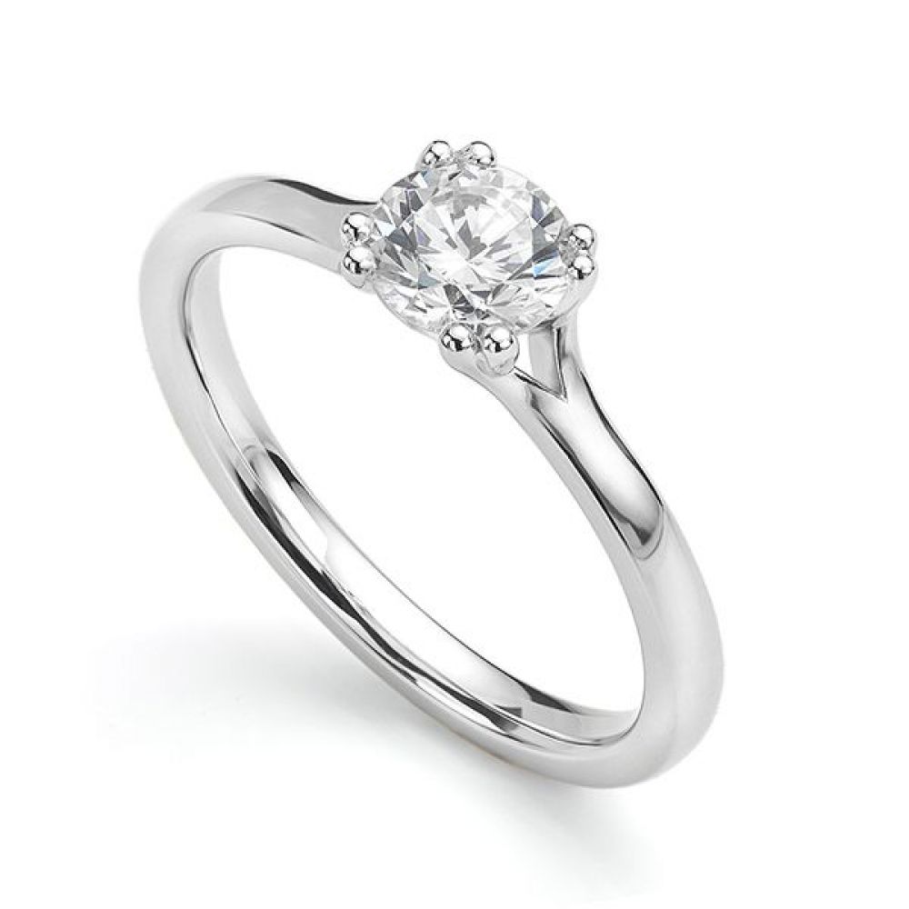 Double Claw Solitaire Engagement Ring