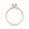 Modern Classic 4 Claw Oval Solitaire Engagement Ring Side View In Rose Gold Modern Classic 4 Claw Oval Solitaire Engagement Ring Side View In Rose Gold