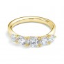 5 Stone Diamond Trellis Ring Front View Yellow Gold 5 Stone Diamond Trellis Ring Front View Yellow Gold