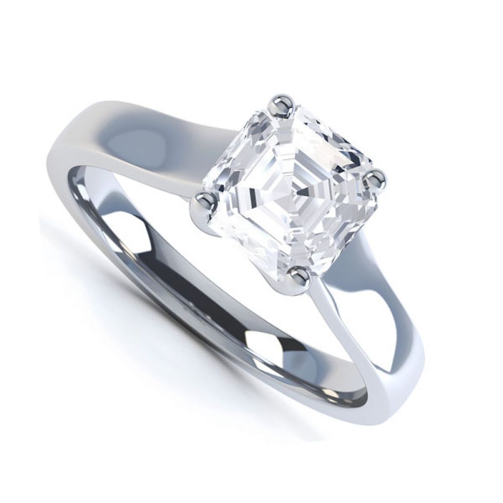 Asscher Cut Diamond Solitaire Ring Asscher Cut Diamond Solitaire Ring