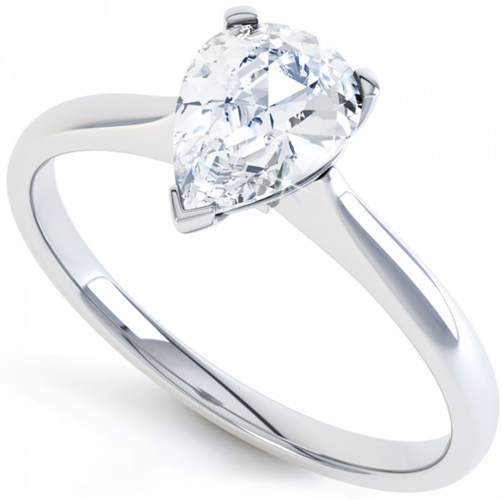 3 Claw Pear Shaped Diamond Solitaire