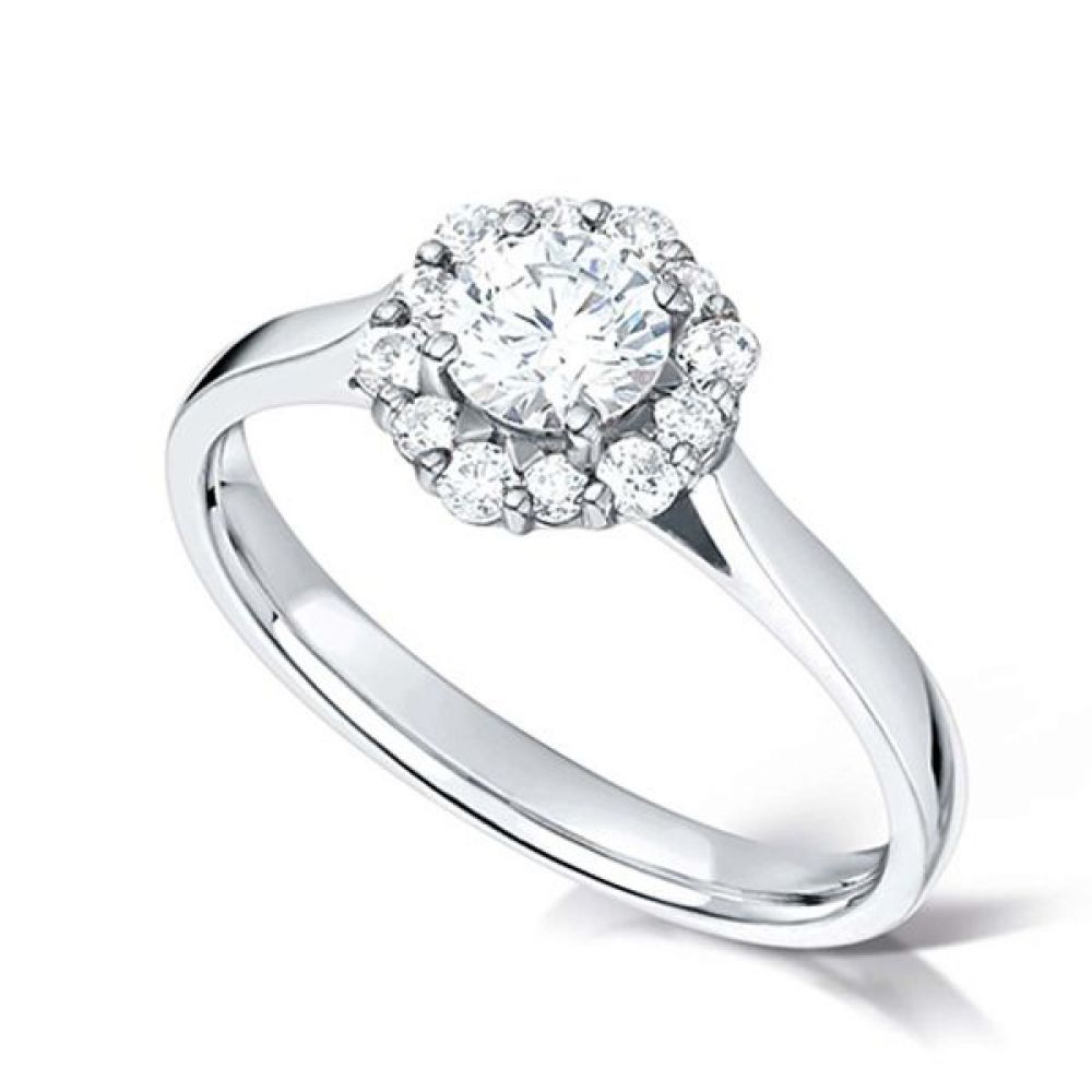 Diamond Halo Engagement Ring