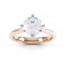 Rose Gold side view of the Naomi 4 claw solitaire engagement ring Rose Gold side view of the Naomi 4 claw solitaire engagement ring