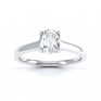 Zarah oval solitaire diamond engagement ring in white gold Zarah oval solitaire diamond engagement ring in white gold