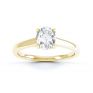 Zarah oval solitaire diamond engagement ring in yellow gold top view Zarah oval solitaire diamond engagement ring in yellow gold top view