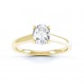 Zarah oval solitaire diamond engagement ring in yellow gold top view Zarah oval solitaire diamond engagement ring in yellow gold top view