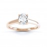Zarah oval solitaire diamond engagement ring in rose gold top view Zarah oval solitaire diamond engagement ring in rose gold top view
