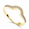 Vintage horseshoe shaped diamond wedding ring yellow gold Vintage horseshoe shaped diamond wedding ring yellow gold