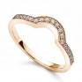 Vintage horseshoe shaped diamond wedding ring rose gold Vintage horseshoe shaped diamond wedding ring rose gold