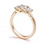Ciel three stone diamond engagement ring side view in Rose Gold Ciel three stone diamond engagement ring side view in Rose Gold