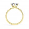 Princess Twist Engagement Ring Yellow Gold Side View Princess Twist Engagement Ring Yellow Gold Side View