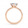 Princess Twist Engagement Ring Rose Gold Side View Princess Twist Engagement Ring Rose Gold Side View