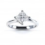 Princess Twist Engagement Ring White Gold Top View Princess Twist Engagement Ring White Gold Top View